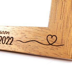Personalised Baby Scan Photo Frame. Coming soon photo frame, Birth announcement frame, 6 colours available and 12 sizes real wood (EF27)