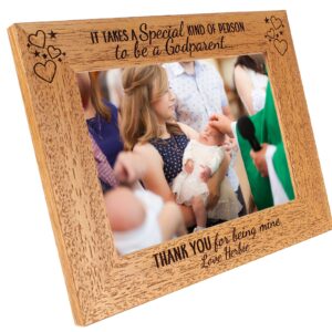 Godparent gift, Personalised Photo Frame, Godparent, Christening, it takes a special kind of person, 6 colours available 12 sizes (EF6)