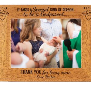Godparent gift, Personalised Photo Frame, Godparent, Christening, it takes a special kind of person, 6 colours available 12 sizes (EF6)