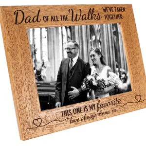 Father of the Bride Gift Wedding Photo Frame, Wedding gift, Dad of all the walks we've taken together, 6 colours & 12 sizes (EF19)