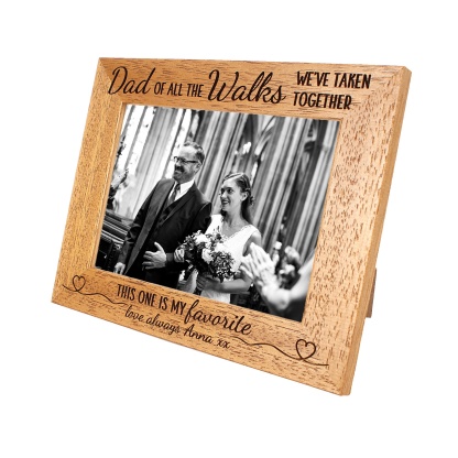 Father of the Bride Gift Wedding Photo Frame, Wedding gift, Dad of all the walks we've taken together, 6 colours & 12 sizes (EF19)