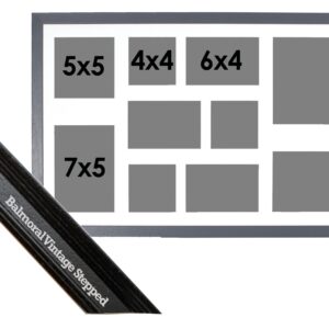 Multi Aperture Photo Frame. Holds Ten Photos. 60x40cm. Portrait and Landscape. Laser etched personalisation available - AFG12
