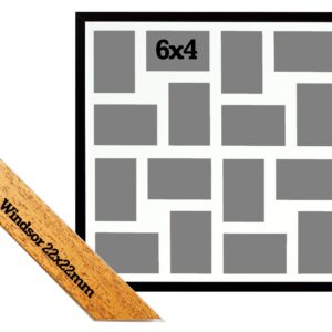 Multi Aperture Photo Frame that holds 16 6x4" Photos. 60x60cm. Laser etched personalisation available - AFG6