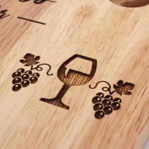 Personalised 4 Glass Wine Butler, wooden wine glass and bottle holder. Ideal gift for couples, Christmas, anniversary, wedding