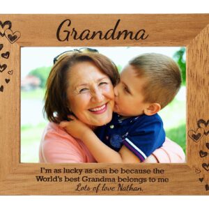 Personalised Photo Frame, Nanny, Grandma, Grandparents - Portrait or landscape - 6 colours available and 12 sizes (EF8)