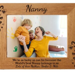 Personalised Photo Frame, Nanny, Grandma, Grandparents - Portrait or landscape - 6 colours available and 12 sizes (EF8)