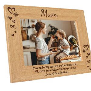 Personalised Photo Frame, Mum, Mummy, Mother's Day- Portrait or landscape - 6 colours available and 12 sizes (EF9)