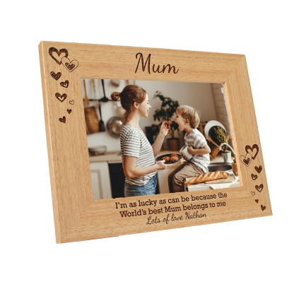 Personalised Photo Frame, Mum, Mummy, Mother's Day- Portrait or landscape - 6 colours available and 12 sizes (EF9)