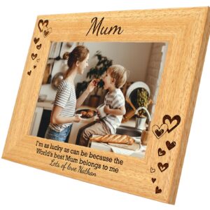Personalised Photo Frame, Mum, Mummy, Mother's Day- Portrait or landscape - 6 colours available and 12 sizes (EF9)