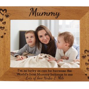 Personalised Photo Frame, Mum, Mummy, Mother's Day- Portrait or landscape - 6 colours available and 12 sizes (EF9)
