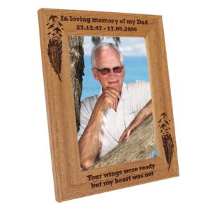 Personalised Memorial photo frame, Memorial Frame - Portrait or landscape - 6 colours available and 12 sizes (EF15)