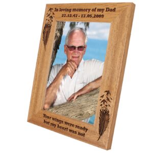 Personalised Memorial photo frame, Memorial Frame - Portrait or landscape - 6 colours available and 12 sizes (EF15)