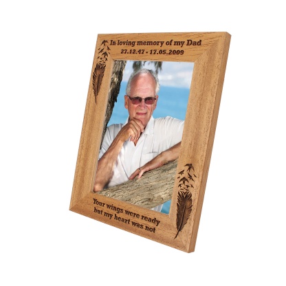Personalised Memorial photo frame, Memorial Frame - Portrait or landscape - 6 colours available and 12 sizes (EF15)