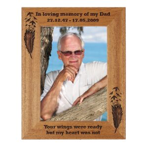 Personalised Memorial photo frame, Memorial Frame - Portrait or landscape - 6 colours available and 12 sizes (EF15)