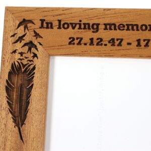 Personalised Memorial photo frame, Memorial Frame - Portrait or landscape - 6 colours available and 12 sizes (EF15)