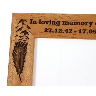 Personalised Memorial photo frame, Memorial Frame - Portrait or landscape - 6 colours available and 12 sizes (EF15)