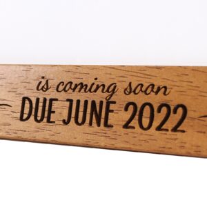 Personalised Baby Scan Photo Frame. Coming soon photo frame, Birth announcement frame, 6 colours available and 12 sizes real wood (EF27)