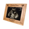 Baby Scan Personalised Photo Frame - Birth announcement - Coming Soon - 6 colours available and 12 sizes - real wood - (EF46)