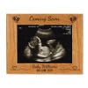 Personalised Photo Frame - Baby Scan - Birth announcement - Coming Soon - 6 colours available and 12 sizes - real wood (EF46)