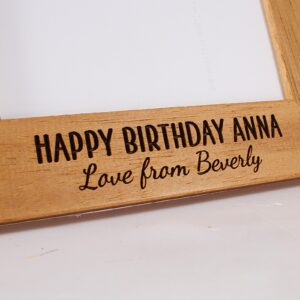 Personalised Photo Frame for Best Friends, Happy Birthday Frame, includes Our laughs are limitless quote - 6 colours - 12 sizes (EF18)