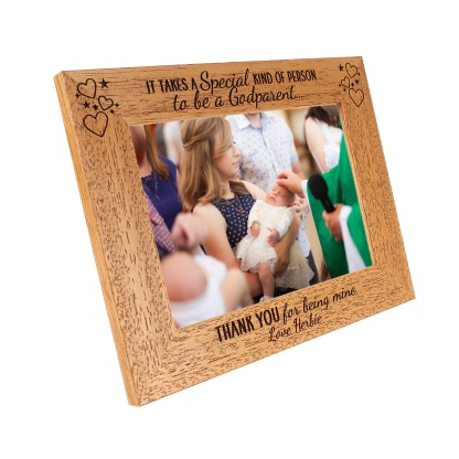 Godparent gift, Personalised Photo Frame, Godparent, Christening, it takes a special kind of person, 6 colours available 12 sizes (EF6)