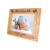 Personalised Photo Frame - baby frame - New Baby - Birth day info - Portrait or landscape - 6 colours available - 12sizes - real wood (EF10)