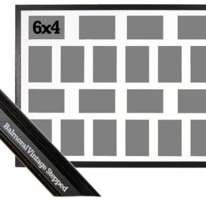 Multi Aperture Photo Frame. Holds 20 6x4" Photos. 80x60cm. Portrait and Landscape. Laser etched personalisation available - AFG22