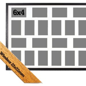 Multi Aperture Photo Frame. Holds 20 6x4" Photos. 80x60cm. Portrait and Landscape. Laser etched personalisation available - AFG22