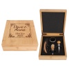 Personalised Wine Sommelier Set Kit, Wine Lovers Bamboo Cork Screw, Stopper & Box Set