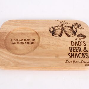 Personalised tea and biscuit board, Fathers Day Gift, Birthday gift, personalised serving board, Tea and Biscuit board Gift for Grandparent