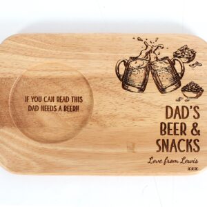 Personalised tea and biscuit board, Fathers Day Gift, Birthday gift, personalised serving board, Tea and Biscuit board Gift for Grandparent