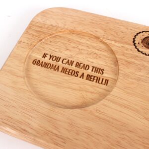 Personalised tea and biscuit board, Fathers Day Gift, Birthday gift, personalised serving board, Tea and Biscuit board Gift for Grandparent