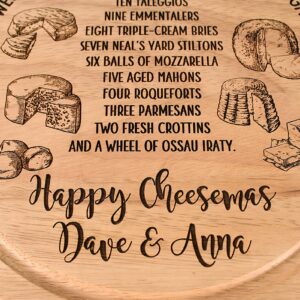 Cheese Board - Perfect gift for Cheesemas, Christmas cheese board, 12 days of cheesemas, Ideal Christmas gift