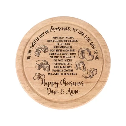 Cheese Board - Perfect gift for Cheesemas, Christmas cheese board, 12 days of cheesemas, Ideal Christmas gift