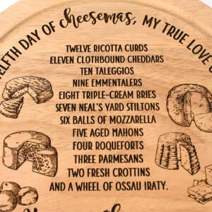 Cheese Board - Perfect gift for Cheesemas, Christmas cheese board, 12 days of cheesemas, Ideal Christmas gift