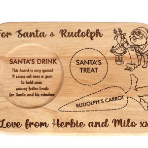 Personalised Santa Wooden Tea Board Gifts Ideas For Rudolph Tray Sign Christmas Xmas Visit Stop Here Kids Childrens