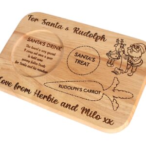 Personalised Santa Wooden Tea Board Gifts Ideas For Rudolph Tray Sign Christmas Xmas Visit Stop Here Kids Childrens