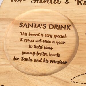 Personalised Santa Wooden Tea Board Gifts Ideas For Rudolph Tray Sign Christmas Xmas Visit Stop Here Kids Childrens