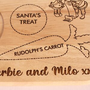 Personalised Santa Wooden Tea Board Gifts Ideas For Rudolph Tray Sign Christmas Xmas Visit Stop Here Kids Childrens