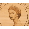 Queen Elizabeth II Memorial Coaster, Queens's Death, Sympathy, Platinum Jubilee 1926-2022 RIP, Remembrance keepsake, Heart & Crown
