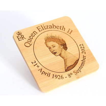 Queen Elizabeth II Memorial Coaster, Queens's Death, Sympathy, Platinum Jubilee 1926-2022 RIP, Remembrance keepsake, Heart & Crown