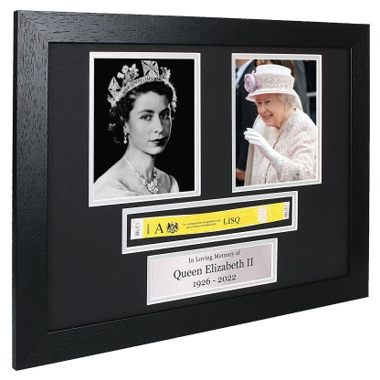 Queen Elizabeth II Memorial wristband DIY Frame. Add you own wristband. Lying in state, Queue Wristband, DIY Frame