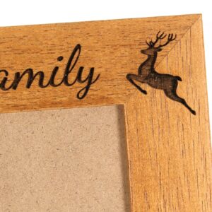 Our Family at Christmas Personalised Photo Frame, Portrait or landscape - 6 colours available and 12 sizes (EF23)