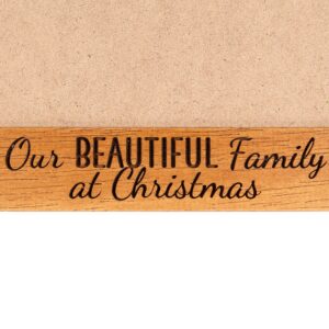 Our Family at Christmas Personalised Photo Frame, Portrait or landscape - 6 colours available and 12 sizes (EF23)