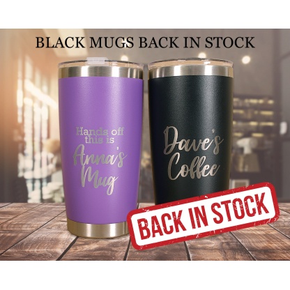 Engraved Thermal Travel Mug, Personalised Thermal Flask, Thermal Cup, Insulated Tea flask. Add an engraved message