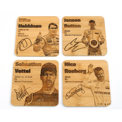 Formula 1 World Champion Driver Coasters, F1 gift, Lewis Hamilton gift, Perfect gift for a husband, boyfriend, dad, wife, daughter