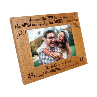 Personalised Valentines day Photo Frame 'You are the sun in my day' funny valentine gift - 6 colours available and 12 sizes (EF50)