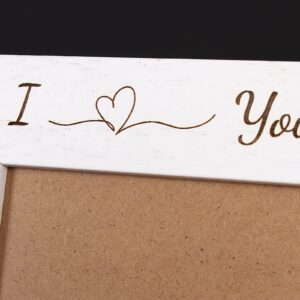 Personalised Valentines day Photo Frame 'I Love You' valentines day gift - 6 colours available and 12 sizes (EF52)