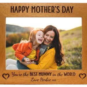 Personalised Happy Mothers Day Photo Frame, Mum, Mummy, Mother's Day- Portrait or landscape - 6 colours available and 12 sizes (EF56)