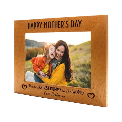 Personalised Happy Mothers Day Photo Frame, Mum, Mummy, Mother's Day- Portrait or landscape - 6 colours available and 12 sizes (EF56)